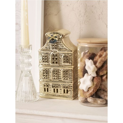 Sinsay - Świecznik z motywem zimowym w kształcie domku - złoty ze sklepu Sinsay w kategorii Dekoracje bożonarodzeniowe - zdjęcie 187784490
