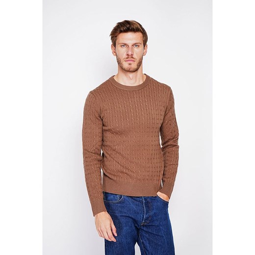 C&amp; Jo Sweter w kolorze jasnobrązowym ze sklepu Limango Polska w kategorii Swetry męskie - zdjęcie 187784680