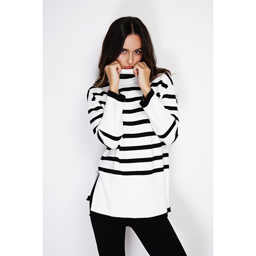 C&amp; Jo Golf w kolorze biało-czarnym ze sklepu Limango Polska w kategorii Swetry damskie - zdjęcie 187784882
