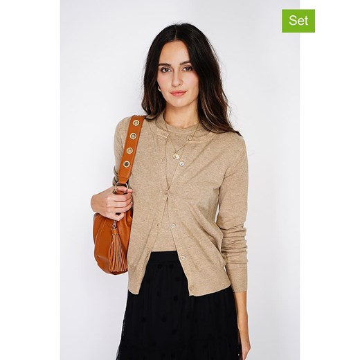 C&amp; Jo 2-częściowy zestaw w kolorze karmelowym ze sklepu Limango Polska w kategorii Swetry damskie - zdjęcie 187784892