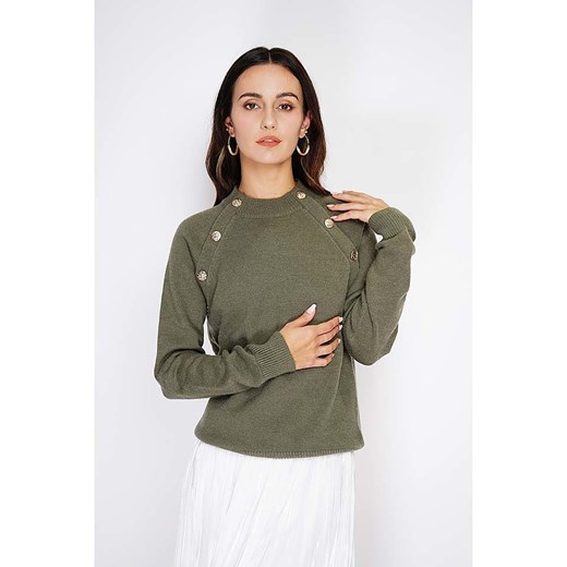 C&amp; Jo Sweter w kolorze khaki ze sklepu Limango Polska w kategorii Swetry damskie - zdjęcie 187784923