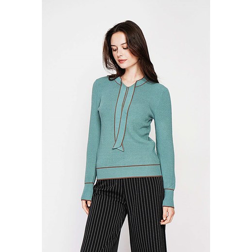 C&amp; Jo Sweter w kolorze jasnobrązowo-turkusowym ze sklepu Limango Polska w kategorii Swetry damskie - zdjęcie 187785043