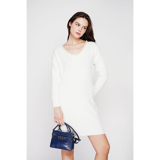 C&amp; Jo Sukienka dzianinowa w kolorze białym ze sklepu Limango Polska w kategorii Sukienki - zdjęcie 187785162