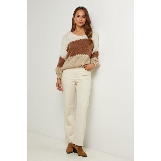 L&apos;armoire de Suzette Sweter w kolorze kremowo-jasnobrązowym ze sklepu Limango Polska w kategorii Swetry damskie - zdjęcie 187785750