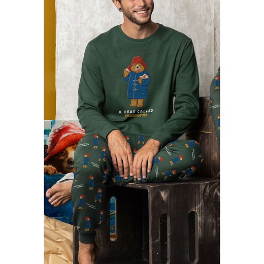 Paddington Piżama &quot;Paddington&quot; w kolorze ciemnozielonym ze sklepu Limango Polska w kategorii Piżamy męskie - zdjęcie 187786321