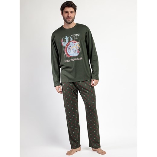 Star Wars Piżama &quot;Star Wars&quot; w kolorze ciemnozielonym ze sklepu Limango Polska w kategorii Piżamy męskie - zdjęcie 187786492