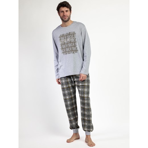 admas Piżama &quot;Never Give Up&quot; w kolorze szarym ze sklepu Limango Polska w kategorii Piżamy męskie - zdjęcie 187786523