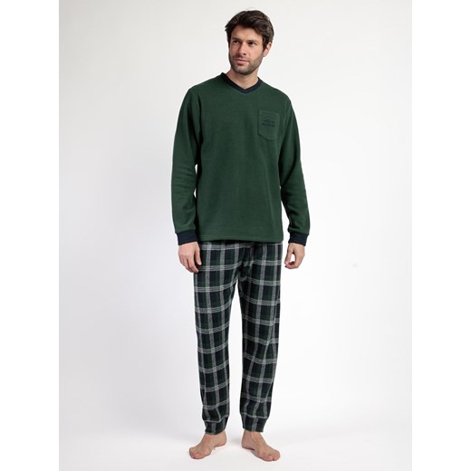 admas Piżama &quot;Magnific&quot; w kolorze ciemnozielono-granatowym ze sklepu Limango Polska w kategorii Piżamy męskie - zdjęcie 187786591