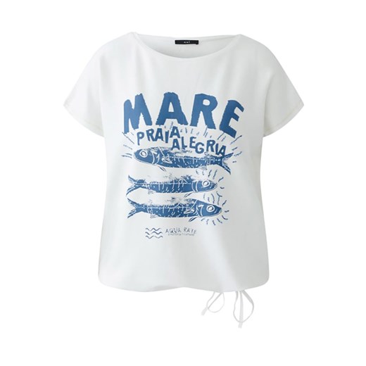 Oui Koszulka w kolorze biało-niebieskim ze sklepu Limango Polska w kategorii Bluzki damskie - zdjęcie 187790602