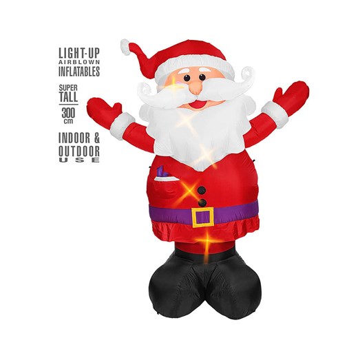 Widmann Dmuchany Święty Mikołaj w kolorze czerwonym - wys. 300 cm ze sklepu Limango Polska w kategorii Dekoracje - zdjęcie 187791324