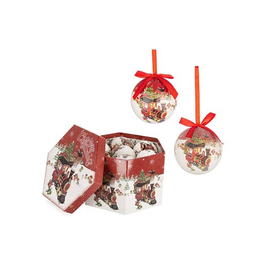 Bizzotto Bombki (14 szt.) &quot;Quinlee&quot; w kolorze czerwonym - Ø 7,5 cm ze sklepu Limango Polska w kategorii Dekoracje bożonarodzeniowe - zdjęcie 187791542