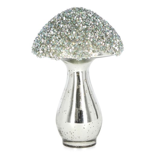 Bizzotto Figurka dekoracyjna &quot;Mushroom&quot; w kolorze srebrnym - wys. 19 cm ze sklepu Limango Polska w kategorii Dekoracje - zdjęcie 187791554