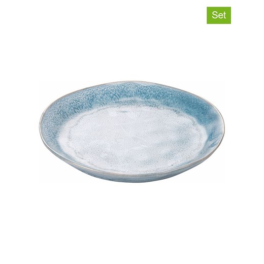 Villa d´Este Talerzyki deserowe (6 szt.) w kolorze błękitno-brązowym - Ø 20 cm ze sklepu Limango Polska w kategorii Naczynia - zdjęcie 187791790