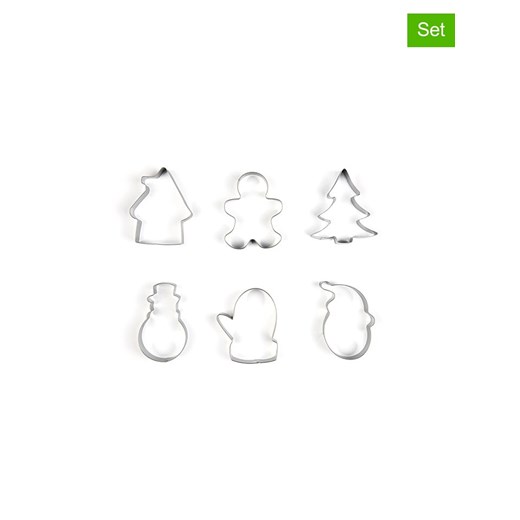 Trendy Kitchen by EXCÉLSA Foremki (6 szt.) &quot;Wonderful Ginger&quot; w kolorze srebrnym ze sklepu Limango Polska w kategorii Akcesoria do pieczenia - zdjęcie 187792073