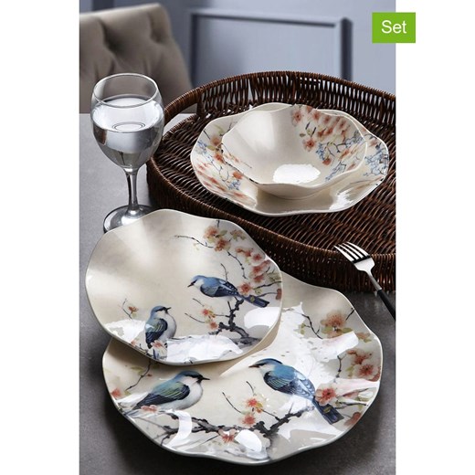 Hermia 24-częściowy zestaw w kolorze biało-niebiesko-jasnoróżowym ze sklepu Limango Polska w kategorii Naczynia - zdjęcie 187792172