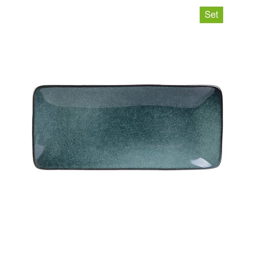 THE HOME DECO FACTORY Talerze (3 szt.) w kolorze niebieskim - 22 x 10 cm ze sklepu Limango Polska w kategorii Naczynia - zdjęcie 187792223