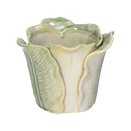 Kersten Doniczka &quot;Cabbage&quot; w kolorze kremowo-zielonym - wys. 8,2 x Ø 10,8 cm ze sklepu Limango Polska w kategorii Doniczki i osłonki - zdjęcie 187792382