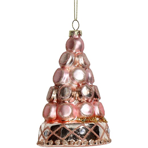 Kersten Bombka &quot;Macaron&quot; w kolorze jasnoróżowo-złotym - wys. 10 cm ze sklepu Limango Polska w kategorii Dekoracje bożonarodzeniowe - zdjęcie 187792401