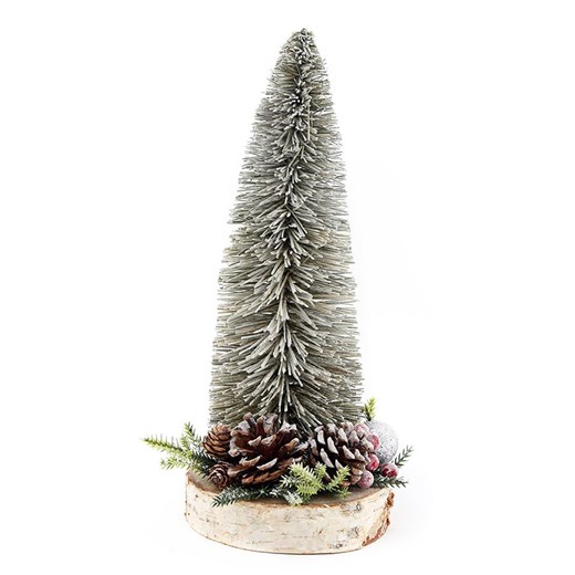 SiL Interiors Dekoracja &quot;Christmas Tree&quot; w kolorze biało-zielonym - wys. 31 x Ø 15 cm ze sklepu Limango Polska w kategorii Dekoracje - zdjęcie 187792560