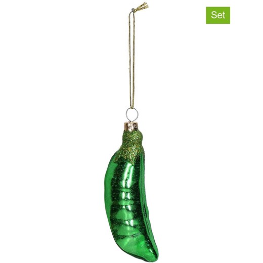 Kersten Bombki (2 szt.) &quot;Bean&quot; w kolorze zielonym - wys. 11,6 cm ze sklepu Limango Polska w kategorii Dekoracje bożonarodzeniowe - zdjęcie 187792680