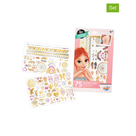 BUKI 75-częściowy zestaw &quot;Metal Tattoos&quot; - 8+ ze sklepu Limango Polska w kategorii Zabawki - zdjęcie 187793194