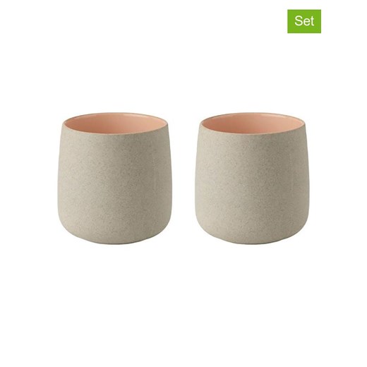 Stelton Kubki (2 szt.) &quot;Emma&quot; w kolorze beżowo-jasnoróżowym - 220 ml ze sklepu Limango Polska w kategorii Dzbanki i zaparzacze - zdjęcie 187793840