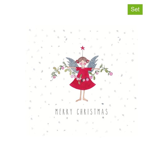 ppd Serwetki (40 szt.) &quot;Angelina&quot; w kolorze biało-czerwonym Ppd onesize wyprzedaż Limango Polska