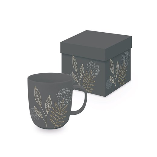 ppd Kubek jumbo &quot;Pure Meadow&quot; w kolorze szarym - 400 ml ze sklepu Limango Polska w kategorii Dzbanki i zaparzacze - zdjęcie 187793972