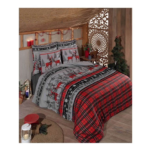 Colourful Cotton Komplet pościeli w kolorze czerwono-szarym ze sklepu Limango Polska w kategorii Pościele - zdjęcie 187794460