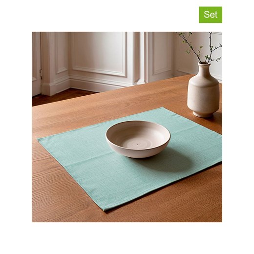Mint Rugs Podkładki stołowe (2 szt.) &quot;Bria&quot; w kolorze miętowym - 50 x 40 cm ze sklepu Limango Polska w kategorii Podkładki na stół - zdjęcie 187794753