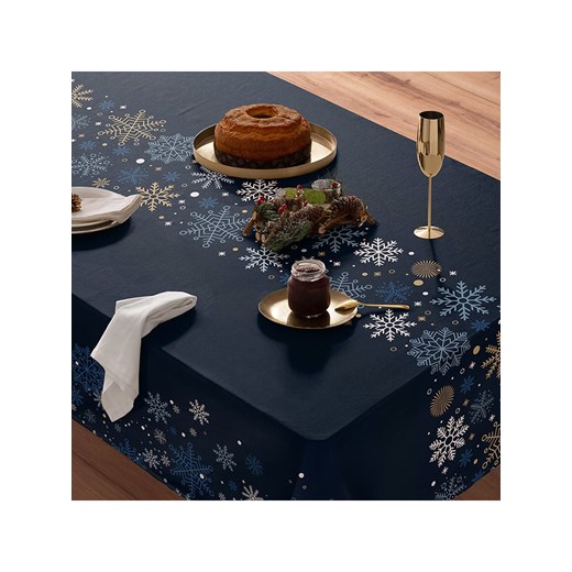 Mint Rugs Obrus &quot;Christmas Natalie&quot; w kolorze niebieskim Mint Rugs 155x155 cm wyprzedaż Limango Polska