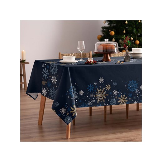 Mint Rugs Obrus &quot;Christmas Natalie&quot; w kolorze niebieskim Mint Rugs 155x155 cm wyprzedaż Limango Polska