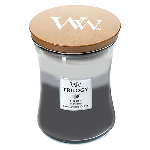 WoodWick Świeca zapachowa &quot;Trilogy - Warm Woods&quot; - 275 g ze sklepu Limango Polska w kategorii Świece i dyfuzory - zdjęcie 187794831