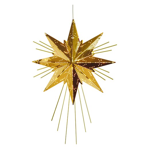 STAR Trading Lampa wisząca &quot;Mini Luxe&quot; w kolorze złotym - 25 x 36 x 6 cm ze sklepu Limango Polska w kategorii Dekoracje bożonarodzeniowe - zdjęcie 187794960