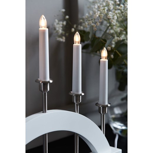 Marksljöd Lampa adwentowa &quot;Bridge&quot; w kolorze białym - 47 x 36 cm Marksljöd onesize okazyjna cena Limango Polska