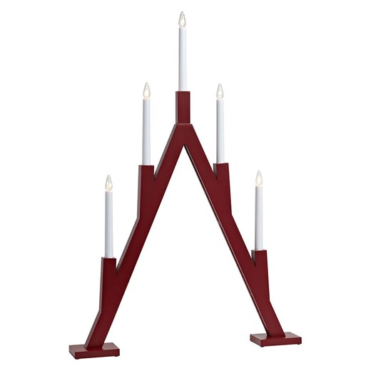 Marksljöd Lampa adwentowa &quot;Bjurfors&quot; w kolorze czerwonym - 56 x 77 cm ze sklepu Limango Polska w kategorii Dekoracje bożonarodzeniowe - zdjęcie 187795242