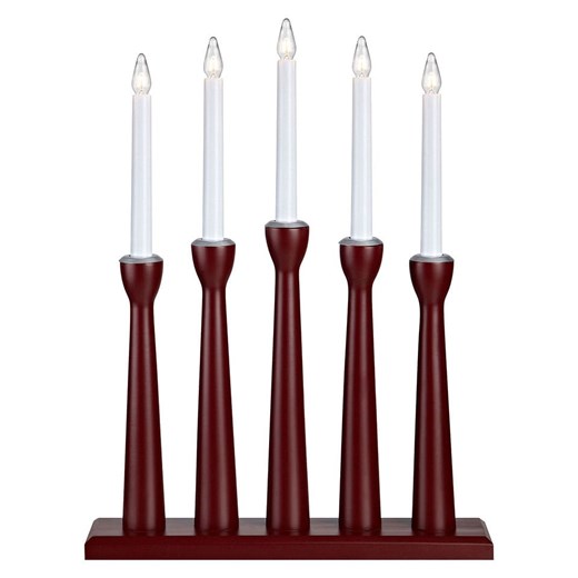 Marksljöd Lampa adwentowa &quot;Mäserkär&quot; w kolorze czerwonym - 36 x 49 cm ze sklepu Limango Polska w kategorii Dekoracje bożonarodzeniowe - zdjęcie 187795402