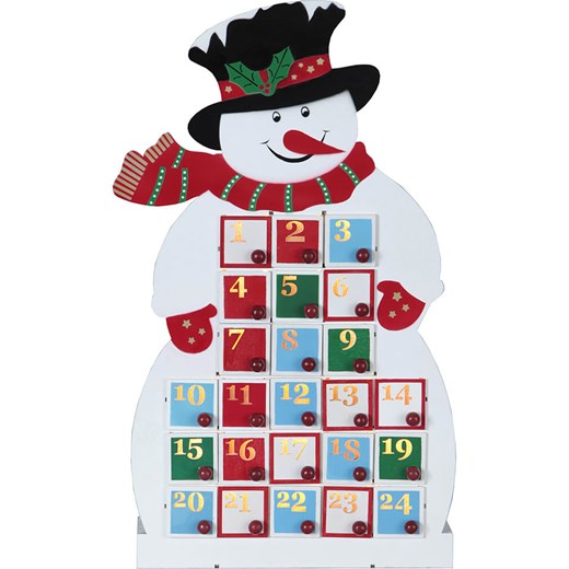 STAR Trading Kalendarz adwentowy LED &quot;Yuletide&quot; w kolorze białym ze wzorem - 25 x 45 cm ze sklepu Limango Polska w kategorii Dekoracje bożonarodzeniowe - zdjęcie 187795404