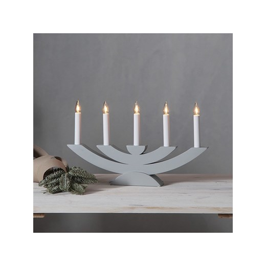 STAR Trading Lampa dekoracyjna &quot;Navida&quot; w kolorze szarym - 42 x 24 cm Star Trading onesize promocja Limango Polska