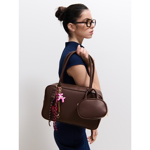 Mohito - Torebka z kosmetyczką - ciemnobrązowy ze sklepu Mohito w kategorii Kosmetyczki - zdjęcie 187795834