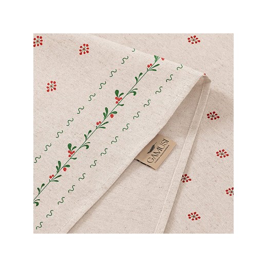 GAMUSI Obrus &quot;Aurel&quot; w kolorze kremowo-czerwonym Gamusi 140x240 cm okazyjna cena Limango Polska