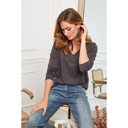 Joséfine Wełniany sweter &quot;Abi&quot; w kolorze antracytowym Joséfine L wyprzedaż Limango Polska