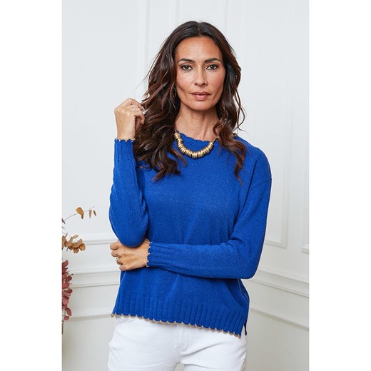 So Cachemire Sweter &quot;Kedis&quot; w kolorze niebieskim ze sklepu Limango Polska w kategorii Swetry damskie - zdjęcie 187797202