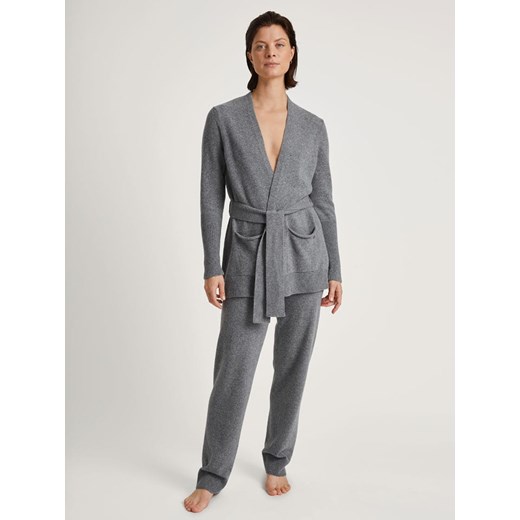 Calida Wełniane spodnie dresowe w kolorze szarym ze sklepu Limango Polska w kategorii Spodnie damskie - zdjęcie 187797282