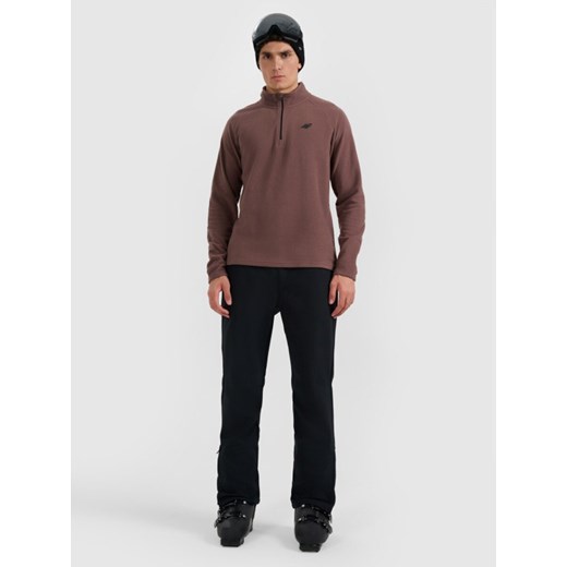 Męska bielizna termiczna polarowa (góra) 4F 4FWAW25UFLEM065 - brązowa ze sklepu Sportstylestory.com w kategorii Bielizna termoaktywna męska - zdjęcie 187797542