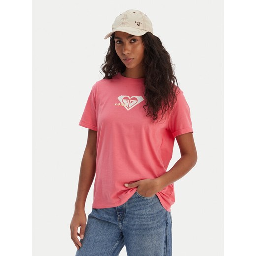 Roxy T-Shirt Oceanregular ERJZT06078 Różowy Regular Fit ze sklepu MODIVO w kategorii Bluzki damskie - zdjęcie 187797923