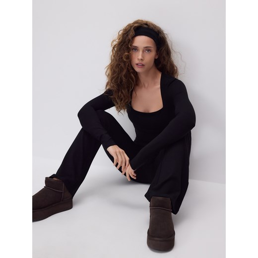 Reserved - Longsleeve z wiskozą - czarny Reserved M Reserved