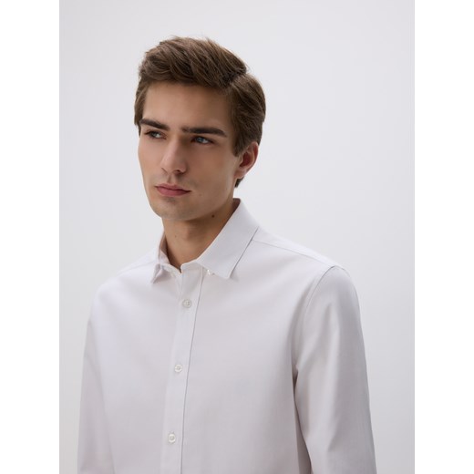 Reserved - Bawełniana koszula super slim fit - biały ze sklepu Reserved w kategorii Koszule męskie - zdjęcie 187798662