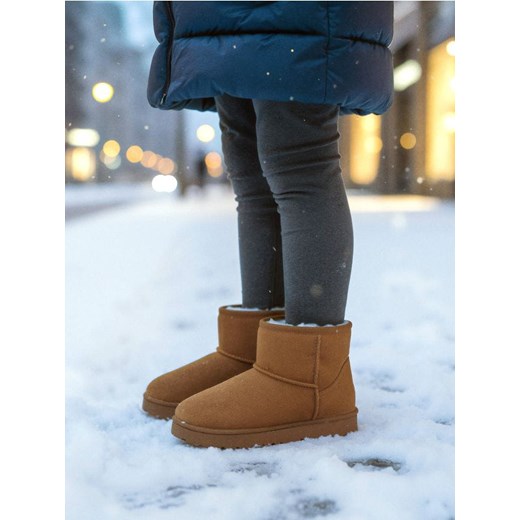 Sinsay - Śniegowce z wełnianą wyściółką - brązowy ze sklepu Sinsay w kategorii Buty zimowe dziecięce - zdjęcie 187799650