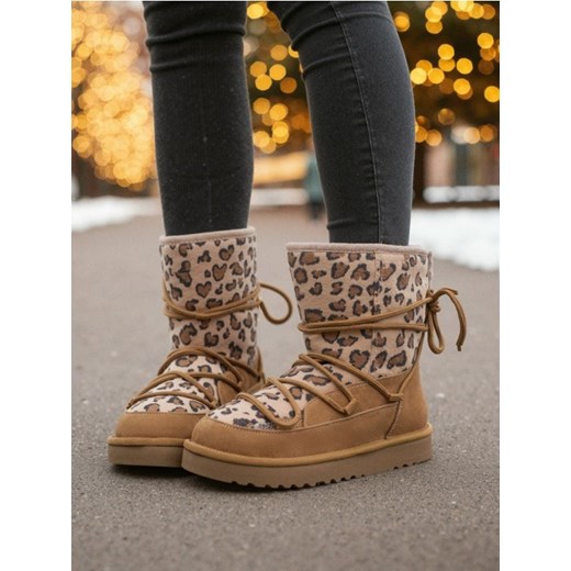 Sinsay - Śniegowce z ocieplanym futerkiem - beżowy ze sklepu Sinsay w kategorii Buty zimowe dziecięce - zdjęcie 187799652